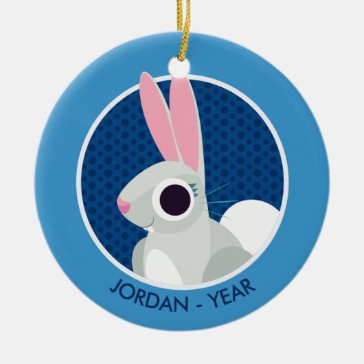 Alice the Rabbit Keramisch Ornament (Voorkant)