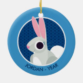 Alice the Rabbit Keramisch Ornament (Achterkant)