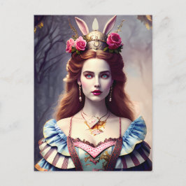 Alice the Rabbit Queen Briefkaart