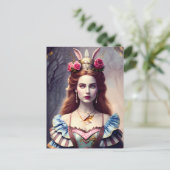 Alice the Rabbit Queen Briefkaart (Staand voorkant)