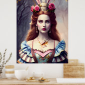 Alice the Rabbit Queen Poster (Keuken)