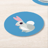 Alice the Rabbit Ronde Kartonnen Onderzetter (Gebogen)