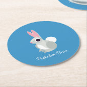 Alice the Rabbit Ronde Kartonnen Onderzetter (Gebogen)