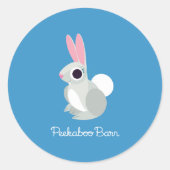 Alice the Rabbit Ronde Sticker (Voorkant)