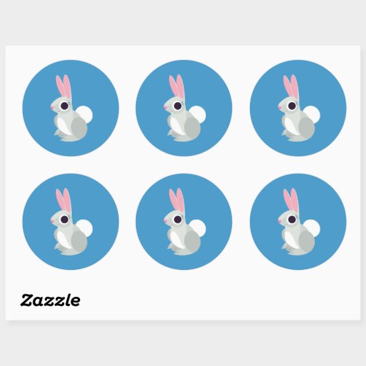 Alice the Rabbit Ronde Sticker (Vel)