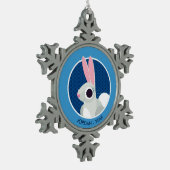 Alice the Rabbit Tin Sneeuwvlok Ornament (Links)