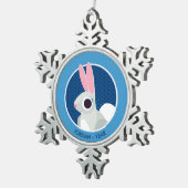 Alice the Rabbit Tin Sneeuwvlok Ornament (Rechts)