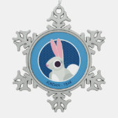 Alice the Rabbit Tin Sneeuwvlok Ornament (Voorkant)