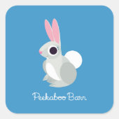 Alice the Rabbit Vierkante Sticker (Voorkant)