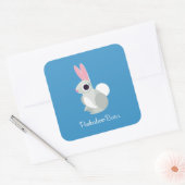 Alice the Rabbit Vierkante Sticker (Envelop)