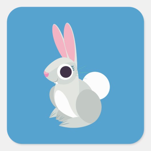 Alice the Rabbit Vierkante Sticker (Voorkant)