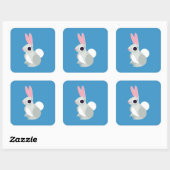 Alice the Rabbit Vierkante Sticker (Vel)