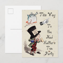 Alice - Theekransje met de gekke hoedenmaker 1865 Briefkaart