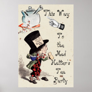 Alice - Theekransje van de Gekke Hoedenmaker 1865 Poster