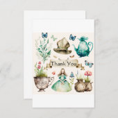 Alice-thema Bedankkaart (Voorkant / Achterkant)