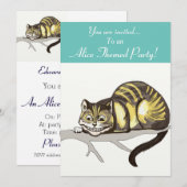 Alice Thgerespecte Party nodigt uit Kaart (Voorkant / Achterkant)