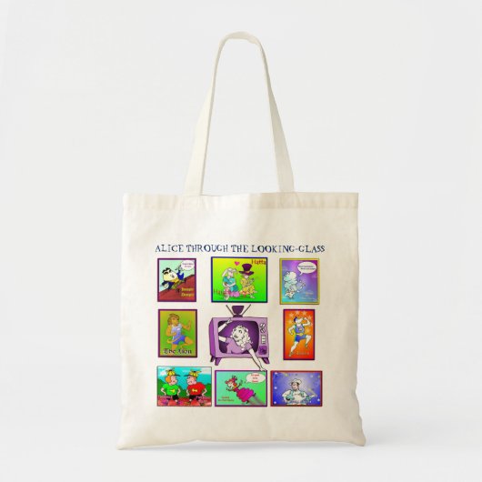Alice Through the look-Glass 1998 Cartoon Art Tote Bag (Voorkant)