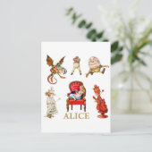 Alice Through the look Glass Briefkaart (Staand voorkant)