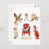 Alice Through the look Glass Briefkaart (Voorkant / Achterkant)