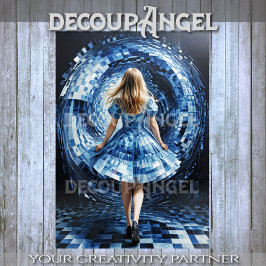 Alice Through the Portal Decoupage Tissuepapier