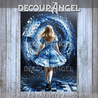 Alice Through the Portal Decoupage Tissuepapier