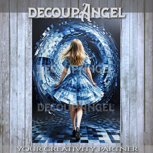 Alice Through the Portal Decoupage Tissuepapier