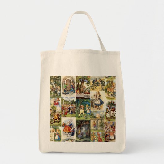 Alice Through the zien Glass Grocery Tas (Voorkant)