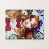 Alice Time houdt Bewegende AI Generated Art Legpuzzel (Horizontaal)