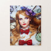 Alice Time houdt Bewegende AI Generated Art Legpuzzel (Verticaal)