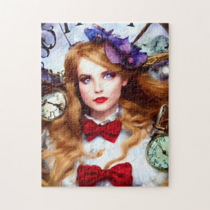 Alice Time houdt Bewegende AI Generated Art Legpuzzel
