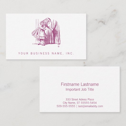 Alice Tiny Door Visitekaartje (Voorkant / Achterkant)