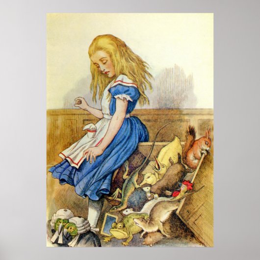 Alice Tips the Jury Box in Wonderland Poster (Voorkant)