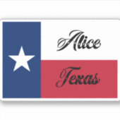 Alice TX-vlag Sticker (Voorkant)