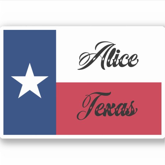 Alice TX-vlag Sticker (Voorkant)
