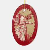  Alice uit met haar hoofd Keramisch Ornament (Links)