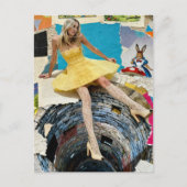 Alice Valt in het Konijnenhol Collage Briefkaart (Voorkant)