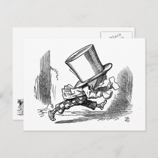 Alice van Tenniel in het Wonderland Briefkaart (Voorkant / Achterkant)