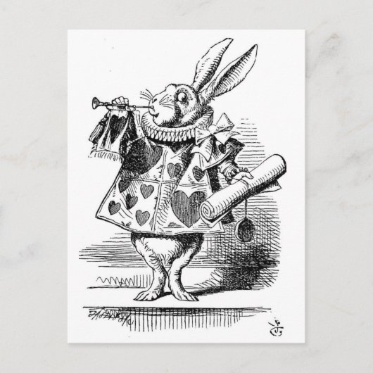 Alice van Tenniel in het Wonderland Briefkaart (Voorkant)