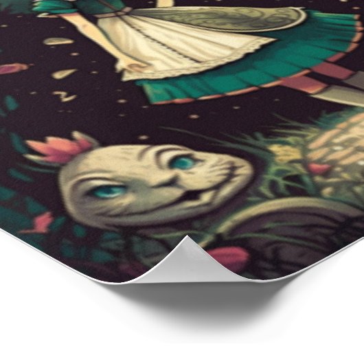 Alice Verdwaald in Wonderland Poster (Hoek)