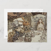 Alice Verjaardag Onverjaardag Konijn Hoedenmaker F Briefkaart (Voorkant / Achterkant)