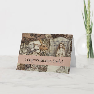 Alice Verjaardag Onverjaardag Konijn Hoedenmaker F Kaart