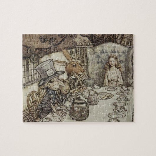 Alice Verjaardag Onverjaardag Konijn Hoedenmaker F Legpuzzel (Horizontaal)