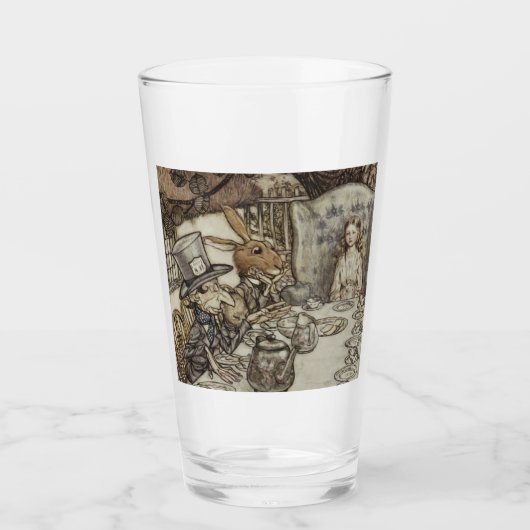 Alice Verjaardags Onverjaardags Konijn Hoedenmaker Glas (Voorkant)