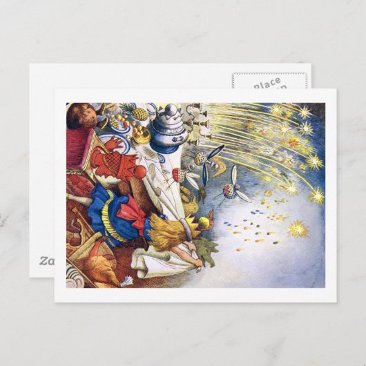 ALICE VERLIEST HAAR COOL IN WONDERLAND BRIEFKAART (Voorkant / Achterkant)