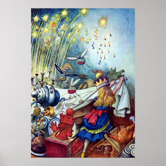 Alice verstoort de tafelposter poster (Voorkant)
