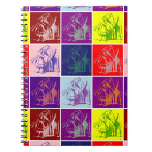 Alice vindt een kleine pop. notitieboek