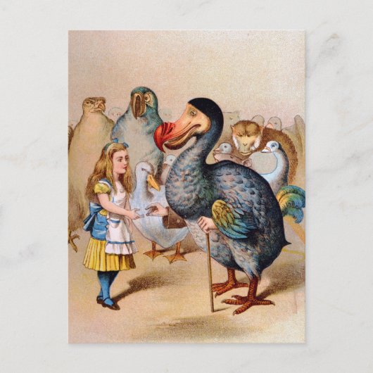 ALICE VOLDOET AAN DE DODO BIRD BRIEFKAART (Voorkant)