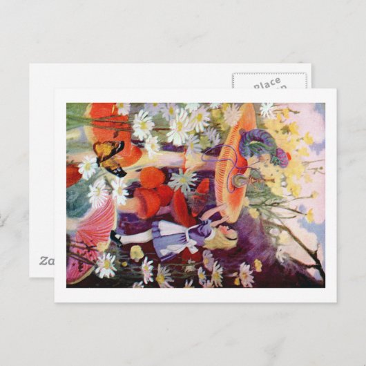 Alice vraagt advies van de derde pijler briefkaart (Voorkant / Achterkant)