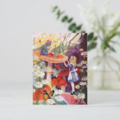 Alice vraagt advies van de derde pijler briefkaart (Staand voorkant)