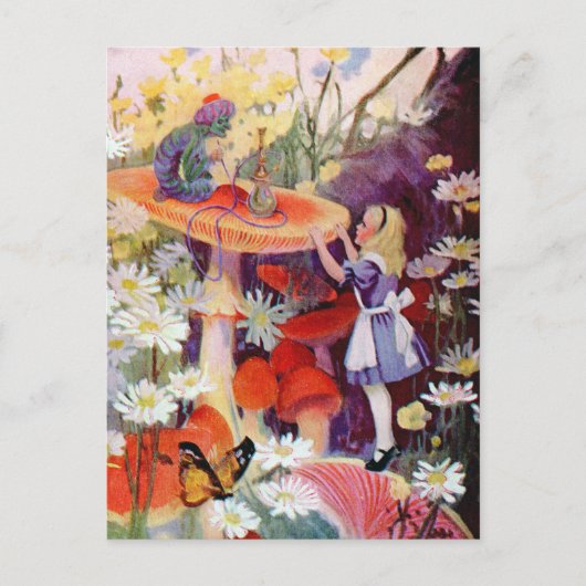 Alice vraagt advies van de derde pijler briefkaart (Voorkant)